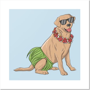 Cute Dog Lovers Labrador Hawaii Vacation Gift Posters and Art